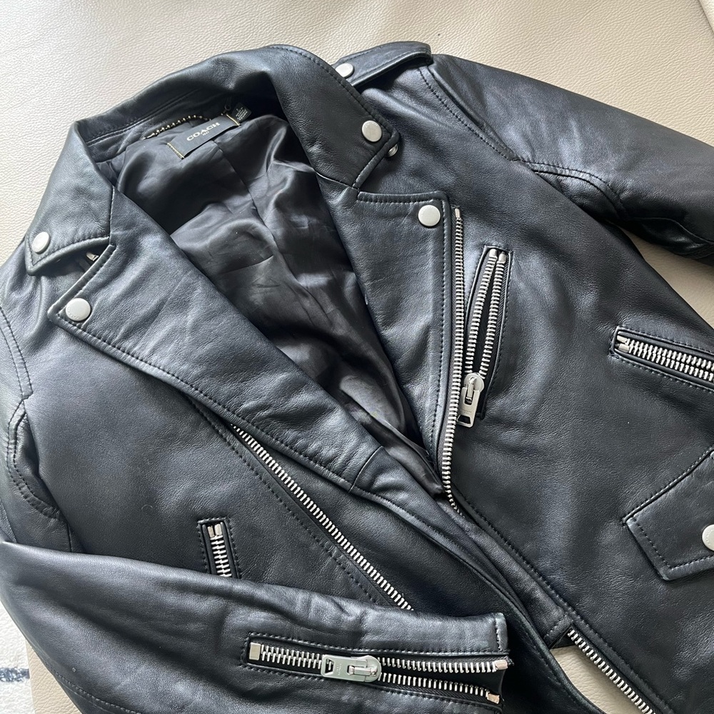 Coach motorcycle leather jackets us 2